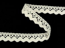 Cotton bobbin lace 75260, width 22 mm, ecru