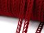 Acryl bobbin lace 75470, width 12 mm, 100% acryl, red burgundy