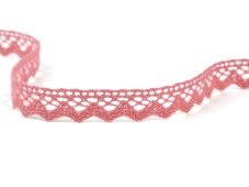 Cotton bobbin lace 75259, width 17 mm, rose