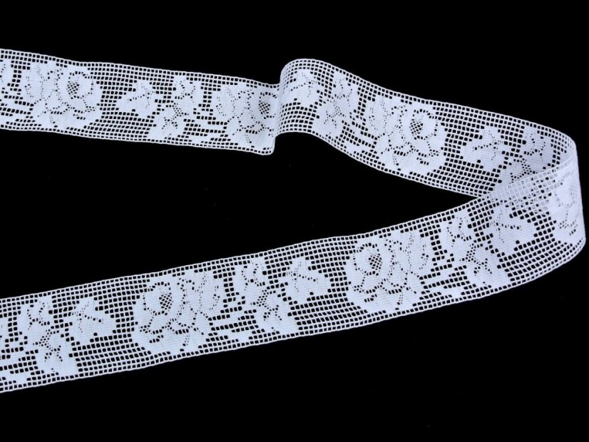 Paličkovaná  vsadka 75605 (bílá)