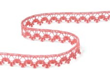Cotton bobbin lace 73010, width 13 mm, rose