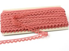 Cotton bobbin lace 73010, width 13 mm, rose