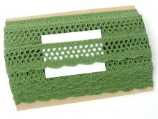 Paličkovaná krajka 75231 (zelená olivová)