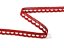 Cotton bobbin lace 73012, width 10 mm, cranberry