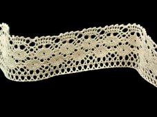 Cotton bobbin lace insert 75271, width 43 mm, ecru