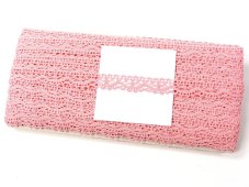 Cotton bobbin lace 75395, width 16 mm, pink