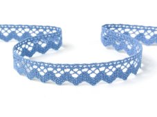 Cotton bobbin lace 75259, width 17 mm, sky blue
