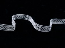 Cotton bobbin lace insert 75454, width 10 mm, white