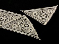 Cotton bobbin lace insert 75347, width 95 mm, ecru