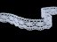 Cotton bobbin lace 82167, width 28 mm, white mercerized