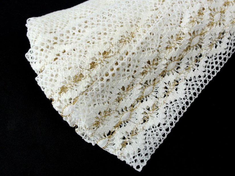 vsadka 75036 (bílá/Lurex zlatý)