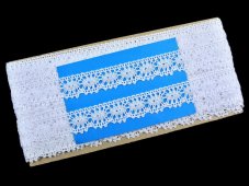 Cotton bobbin lace 82176, width 22 mm, white