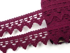 Cotton bobbin lace 82341, width 45 mm, violet