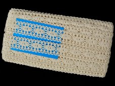 Cotton bobbin lace insert 75372, width 28 mm, ecru BD