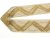Cotton bobbin lace insert 82348, width 73 mm, chocolate