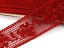 Cotton bobbin lace insert 75269, width 53 mm, light wine