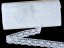 Cotton bobbin lace 82167, width 28 mm, white mercerized