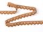 Cotton bobbin lace 75259, width 17 mm, terracotta