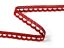 Cotton bobbin lace 73012, width 10 mm, cranberry