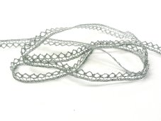 Paličkovaná  krajka 82195 (Lurex stříbrný)
