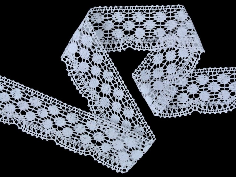 Paličkovaná  krajka 82220 (bílá)