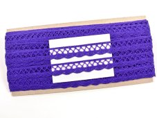 Cotton bobbin lace 75099, width 18 mm, purple