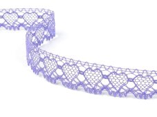 Cotton bobbin lace 75133, width 19 mm, purple II/ lavender