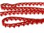 Cotton bobbin lace 75535, width 12 mm, light wine