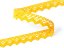 Cotton bobbin lace 75259, width 17 mm, dark yellow