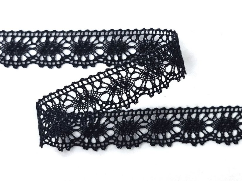 Cotton bobbin lace 81050 black