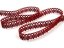 Cotton bobbin lace 75367, width 16 mm, dark wine