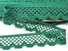 Cotton bobbin lace 75067, width 47 mm, light green
