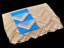 Cotton bobbin lace 75054, width 45 mm, ecru