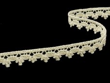 Cotton bobbin lace 73010, width 13 mm, ecru