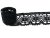 Cotton bobbin lace 75364, width 45 mm, black