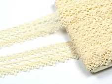 Cotton bobbin lace 82303, width 27 mm, ecru
