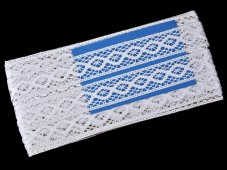 Cotton bobbin lace insert 75250, width 31 mm, white