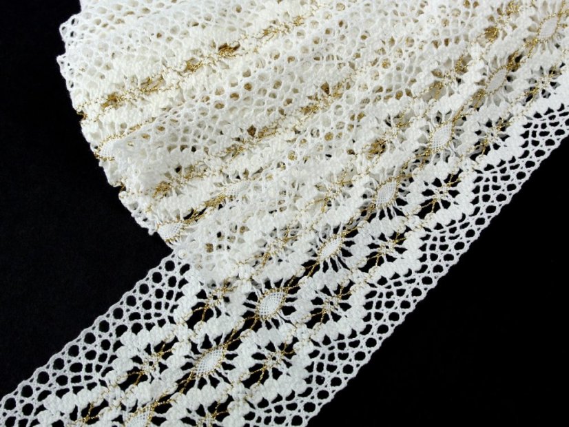 vsadka 75036 (bílá/Lurex zlatý)