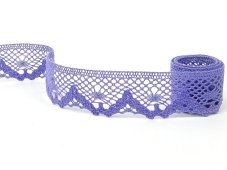 Cotton bobbin lace 75261, width 40 mm, purple II
