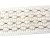 Cotton bobbin lace insert 75117, width 80 mm, white/ Lurex gold