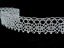 Linen bobbin lace 75239, width 19 mm, 100% linen bleached