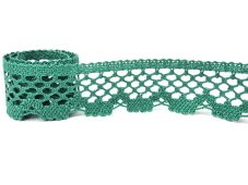 Cotton bobbin lace 75067, width 47 mm, light green