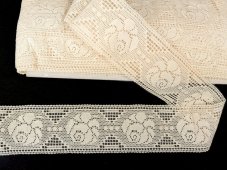 Cotton bobbin lace 75513, width 50 mm, ecru