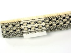 Paličkovaná krajka 75076 (režná/tm.hnědá)
