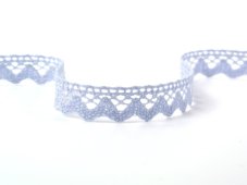 Cotton bobbin lace 75259, width 17 mm, light blue