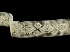 Cotton bobbin lace insert 75166, width 40 mm, ecru