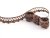 Cotton bobbin lace 75099, width 18 mm, light brown