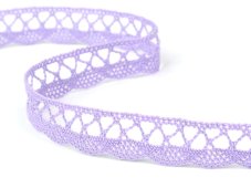 Cotton bobbin lace 75099, width 18 mm, violet III