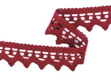 Paličkovaná  krajka 82341 (brusinková)