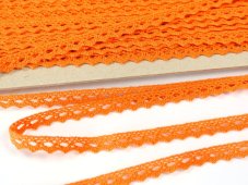 Cotton bobbin lace 75361, width 9 mm, rich orange